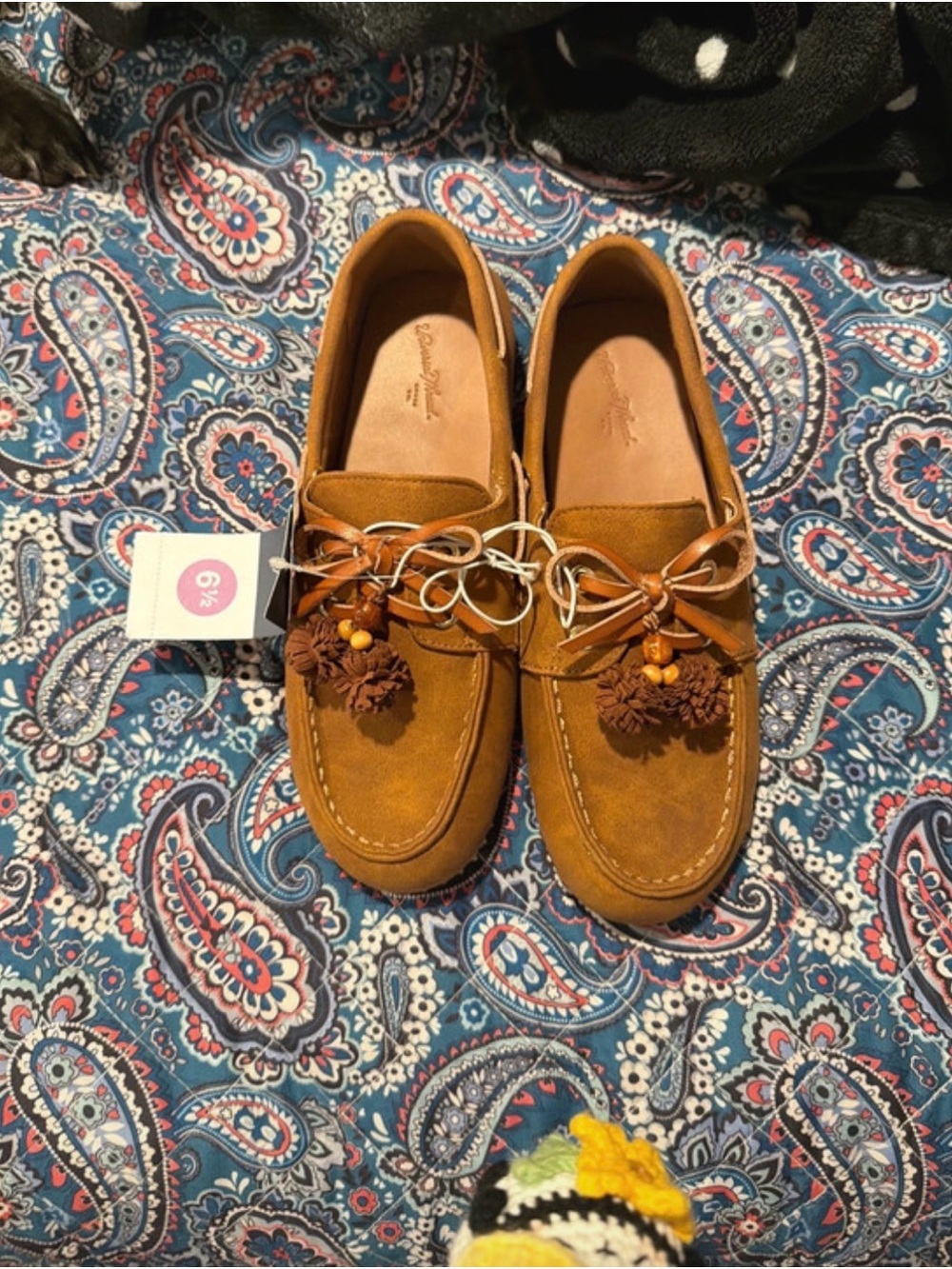 Suede Tassel Loafers in Brown